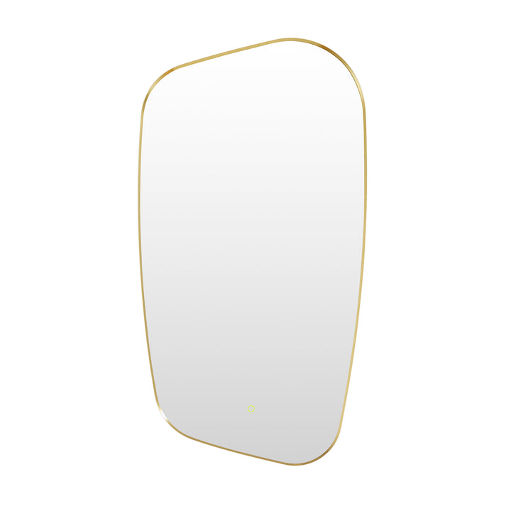 Florian Novelty 26"x48" Anti-Fog Dimmable Modern Bathroom/Vanity LED Lighted Wall Mirror in Aluminum Framed