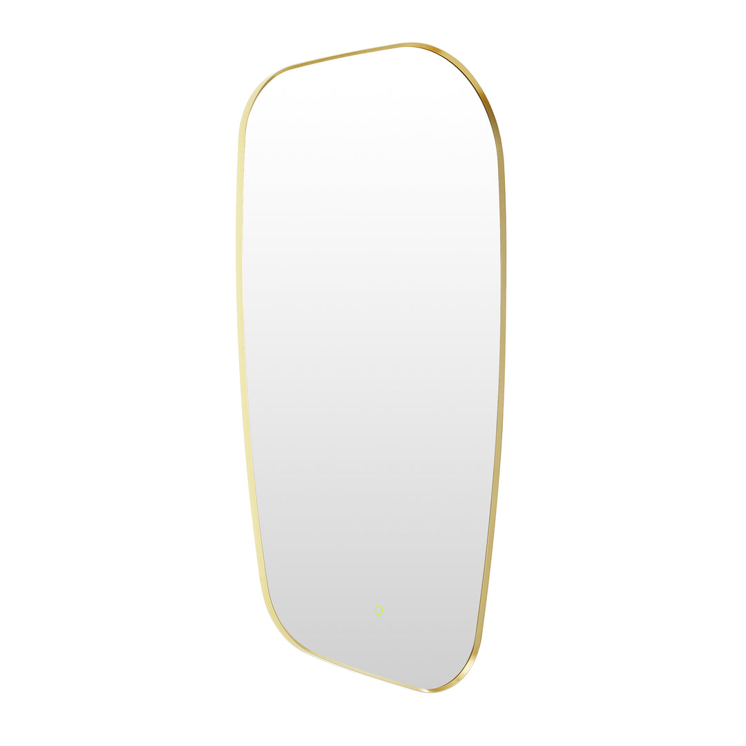 Florian Novelty 26"x48" Anti-Fog Dimmable Modern Bathroom/Vanity LED Lighted Wall Mirror in Aluminum Framed