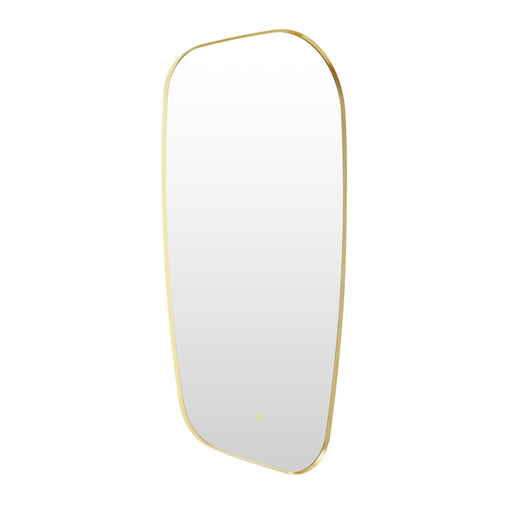 Florian Novelty 26"x48" Anti-Fog Dimmable Modern Bathroom/Vanity LED Lighted Wall Mirror in Aluminum Framed