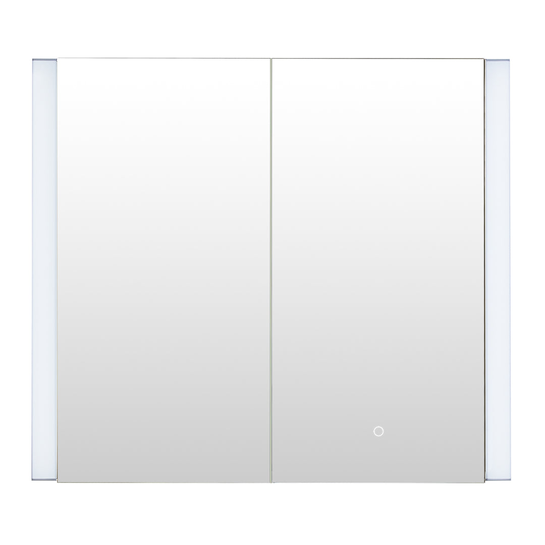 Serra Rectangular Frameless Surface-Mount LED Lighted Bathroom Aluminum Mirror Medicine Cabinet