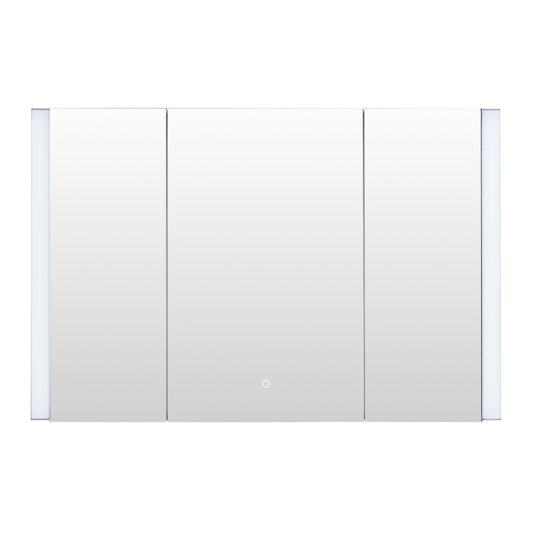 Serra Rectangular Frameless Surface-Mount LED Lighted Bathroom Aluminum Mirror Medicine Cabinet
