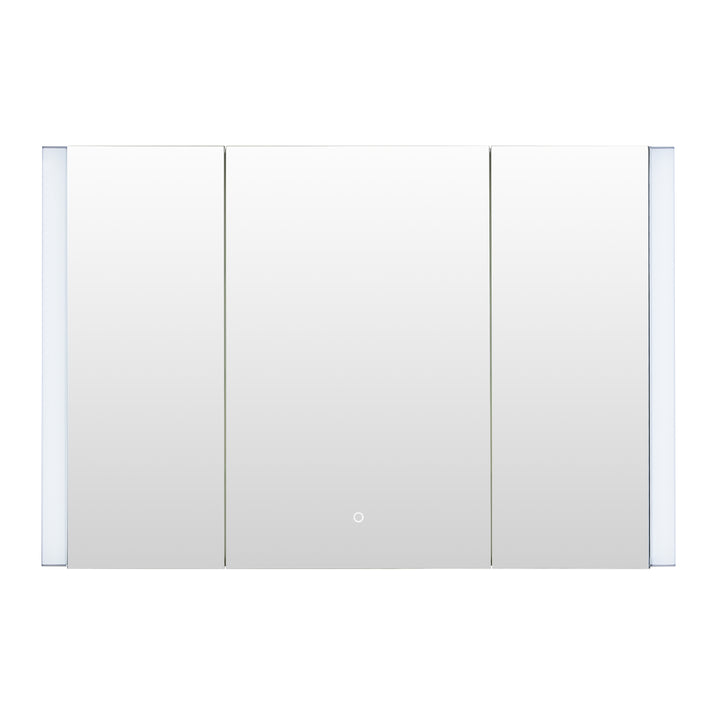 Serra Rectangular Frameless Surface-Mount LED Lighted Bathroom Aluminum Mirror Medicine Cabinet