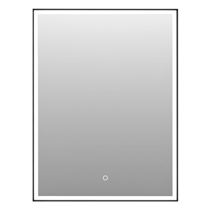 Fenice Rectangular Surface-Mount/Reccessed LED Lighted Bathroom Black Aluminum Mirror Medicine Cabinet