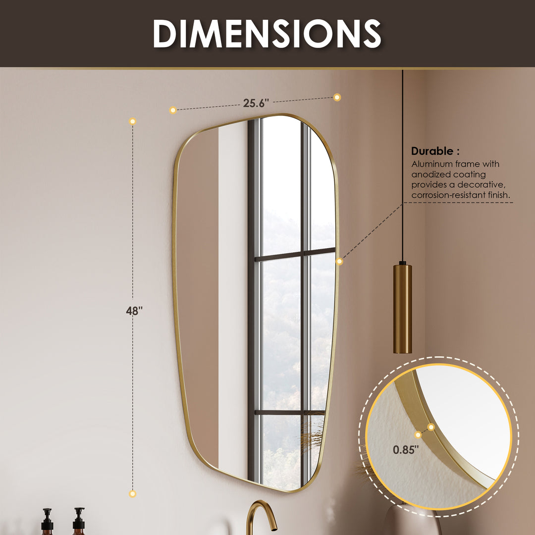 Blinc 26"x48" Novelty Modern Bathroom Wall Mirror