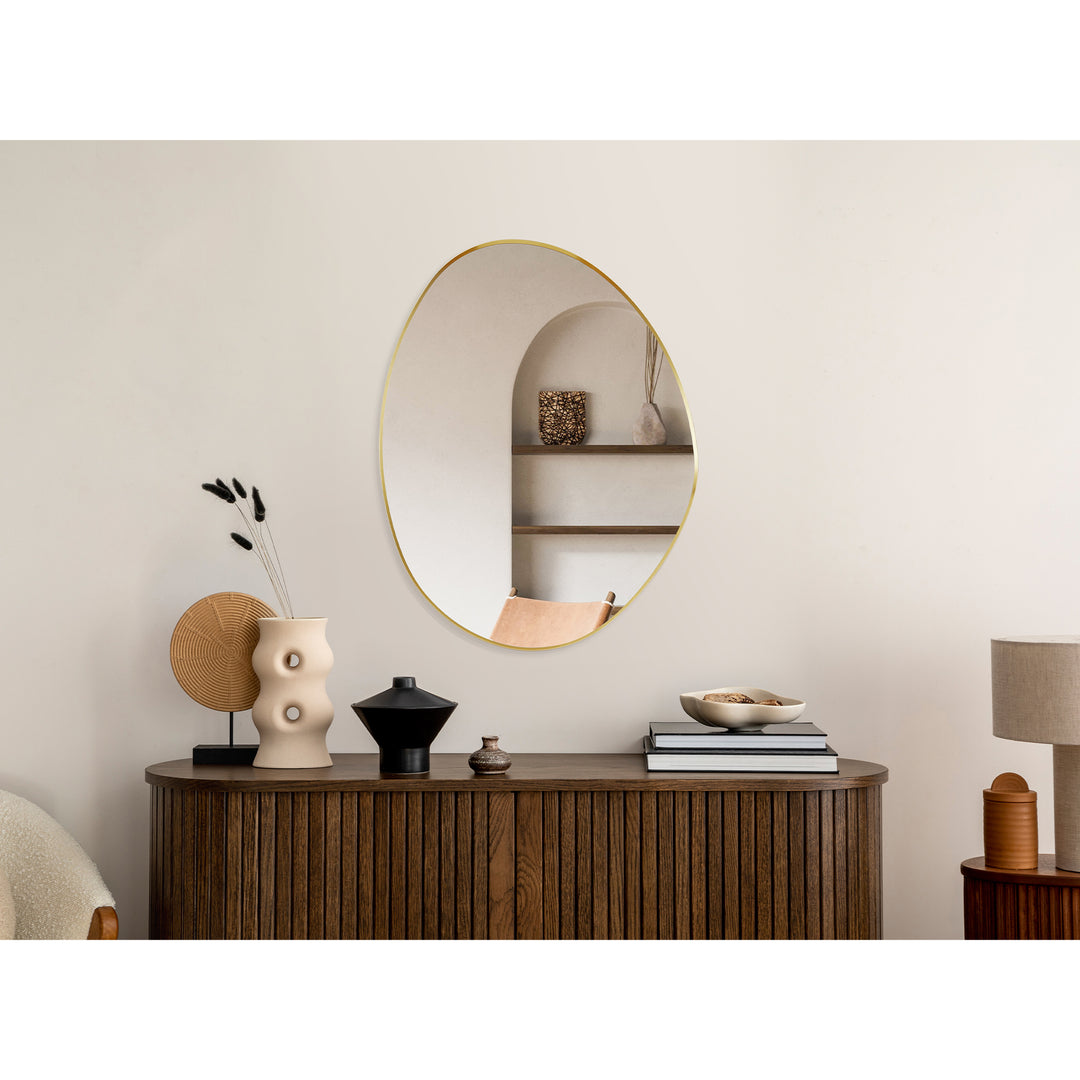 Aura 28"x36" Irregular Modern Bathroom Wall Mirror