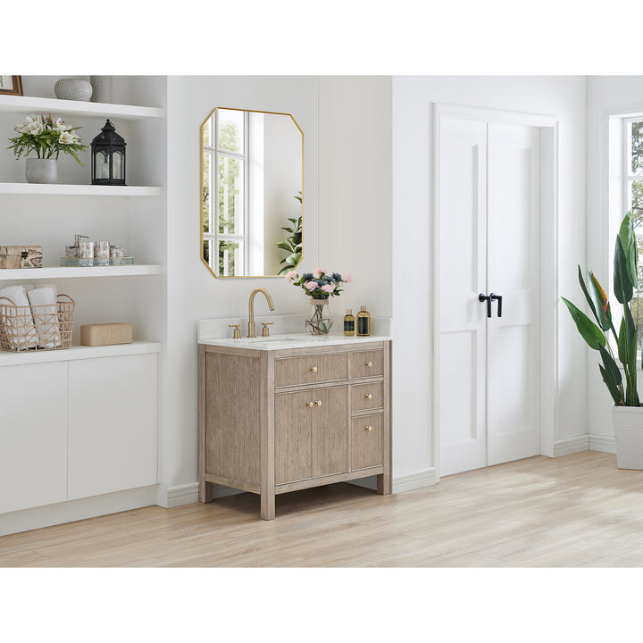 Allure 36"x30" Octagon Bathroom Wall Mirror