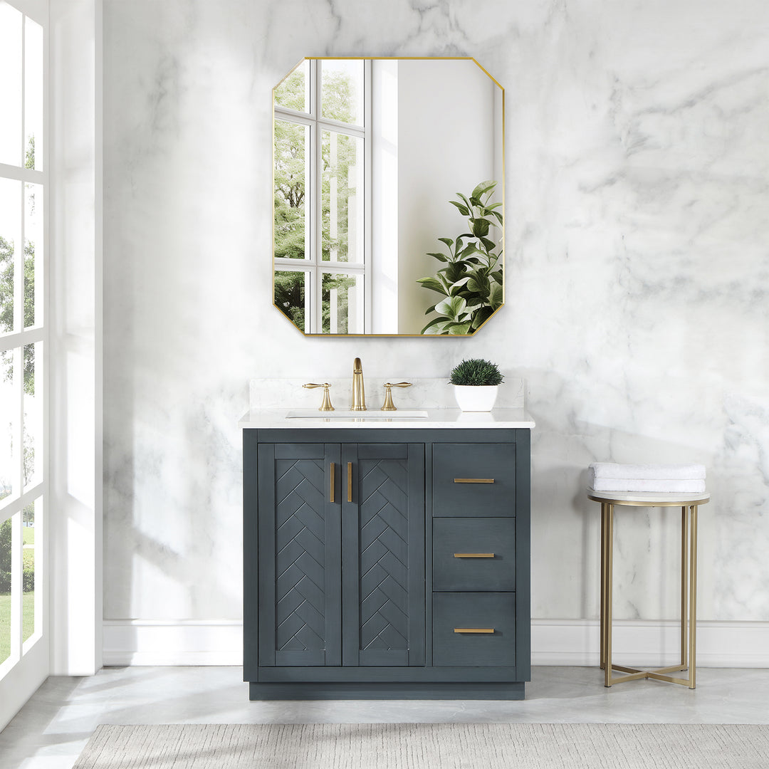 Allure 36"x30" Octagon Bathroom Wall Mirror