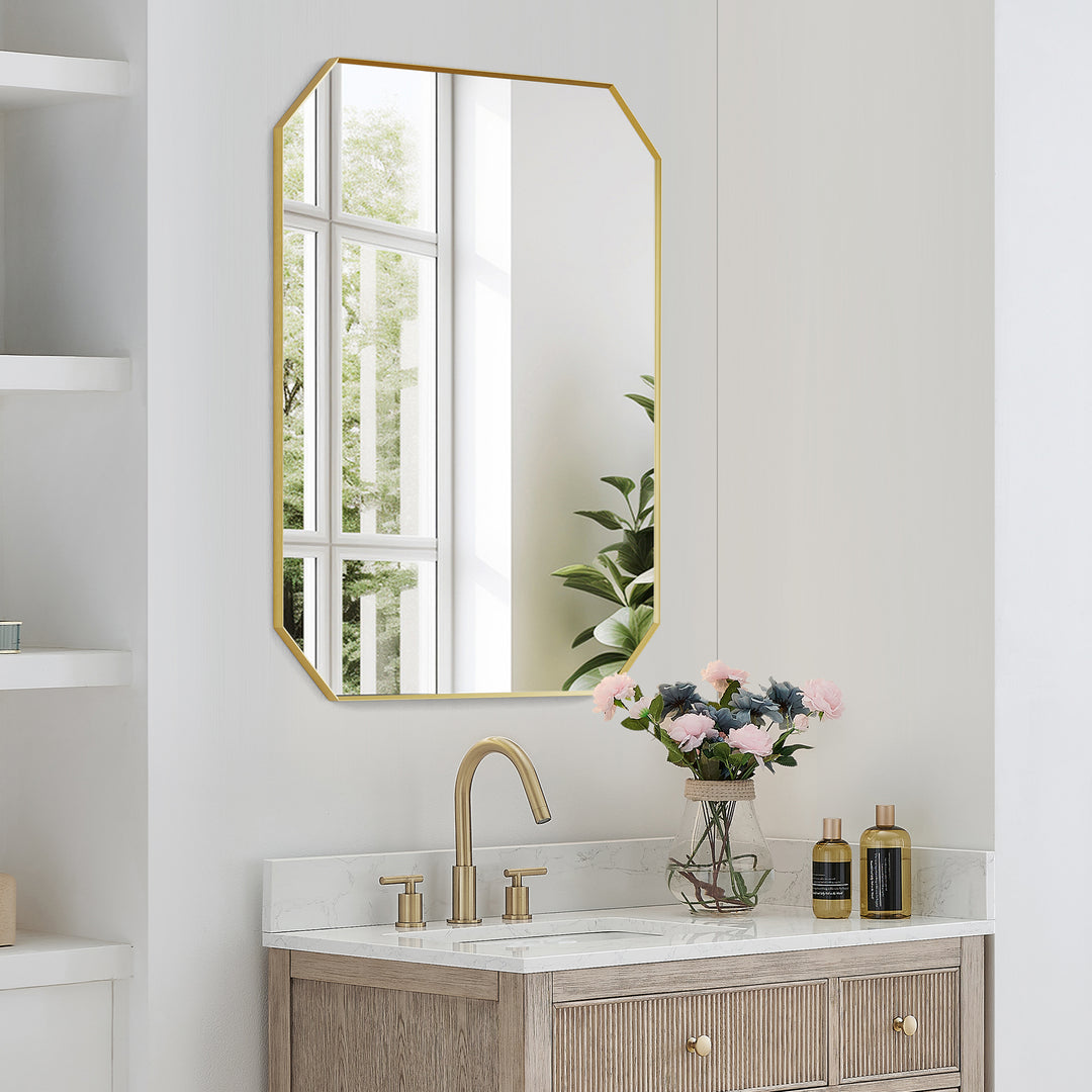 Allure 36"x30" Octagon Bathroom Wall Mirror