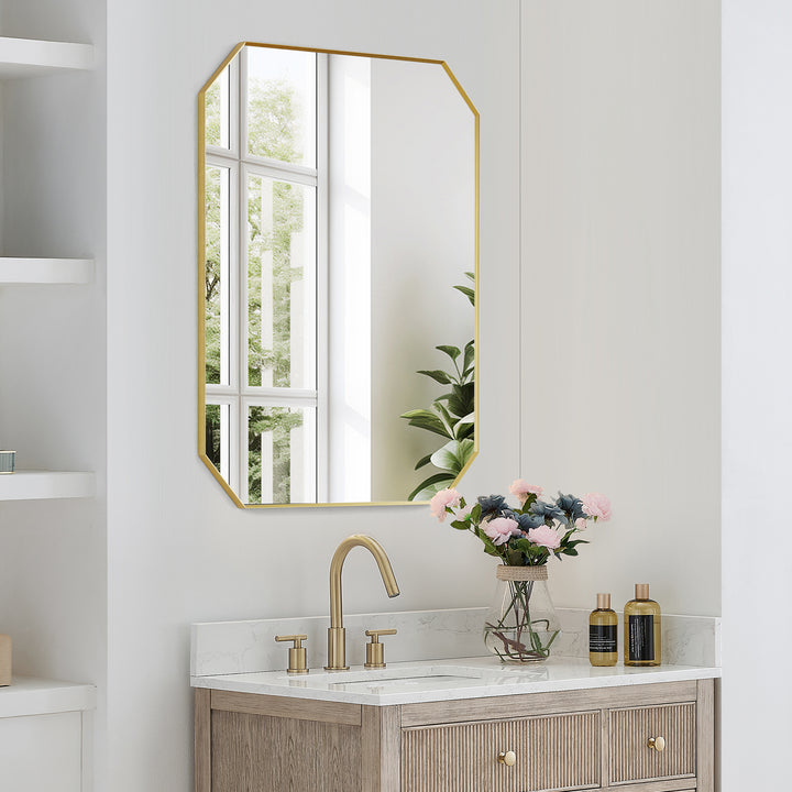 Allure 36"x30" Octagon Bathroom Wall Mirror
