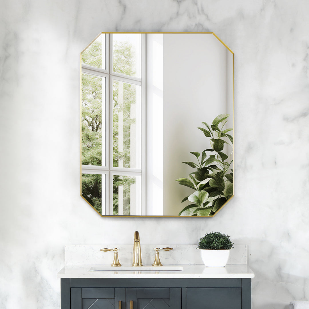 Allure 36"x30" Octagon Bathroom Wall Mirror