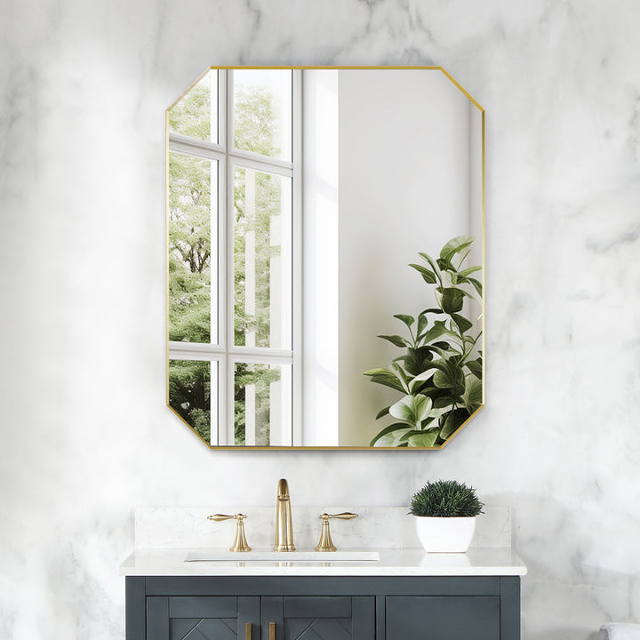 Allure 36"x30" Octagon Bathroom Wall Mirror