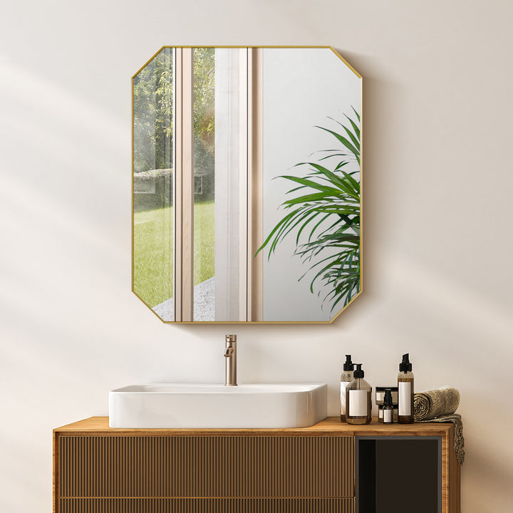 Allure 36"x30" Octagon Bathroom Wall Mirror