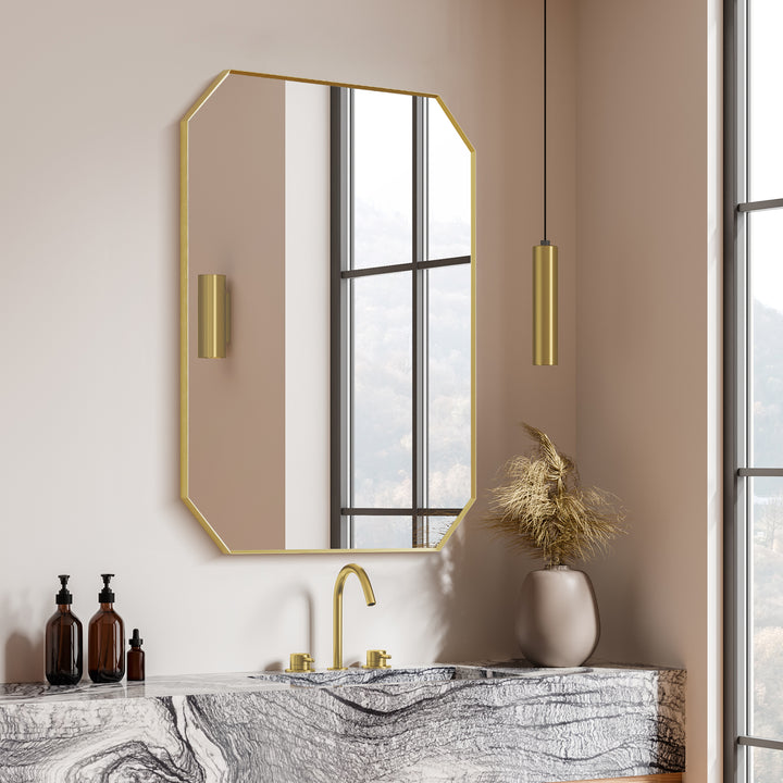 Allure 36"x30" Octagon Bathroom Wall Mirror