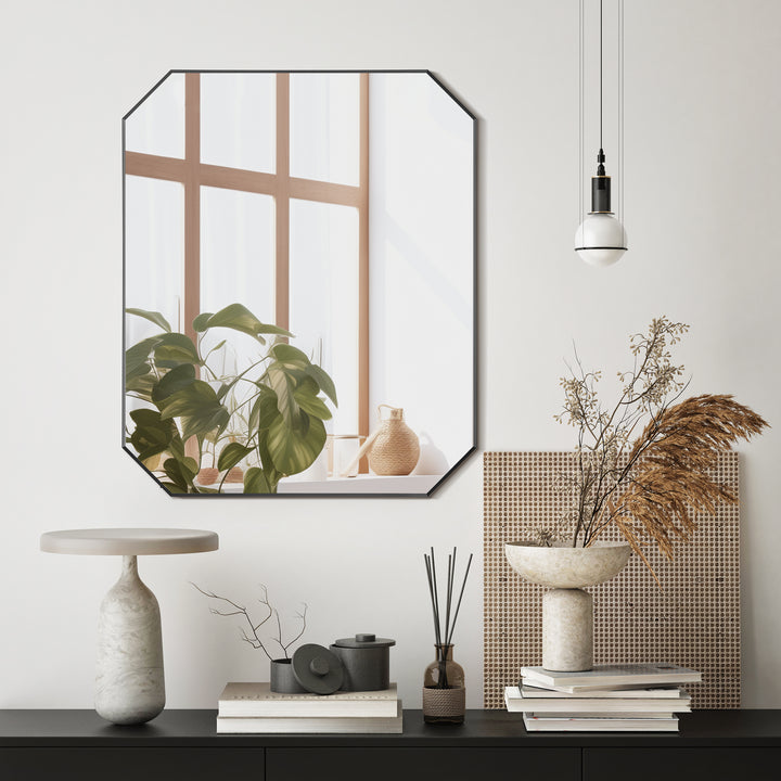 Allure 36"x30" Octagon Bathroom Wall Mirror