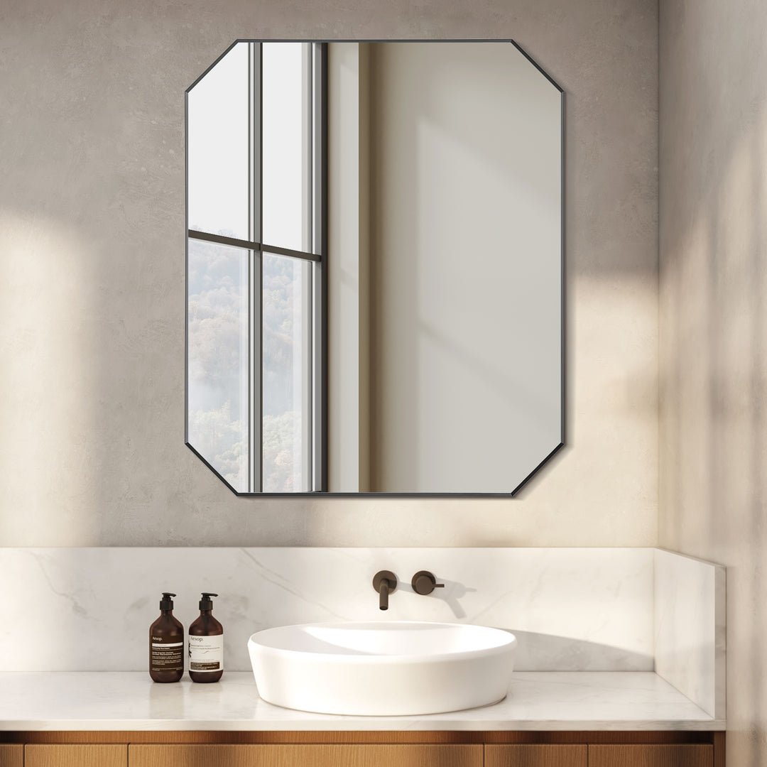 Allure 36"x30" Octagon Bathroom Wall Mirror