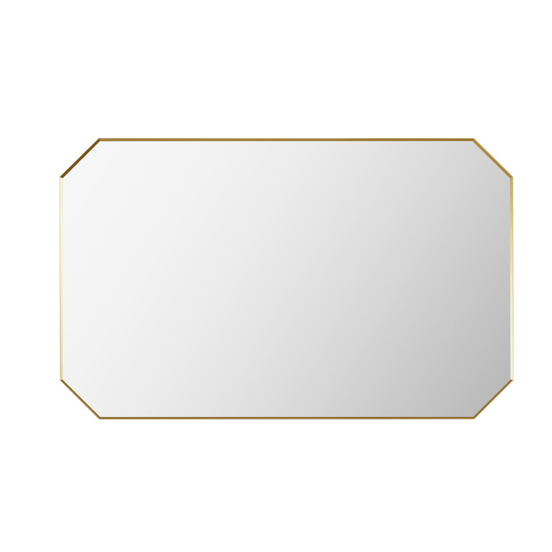Allure 48"x30" Octagon Modern Bathroom Wall Mirror