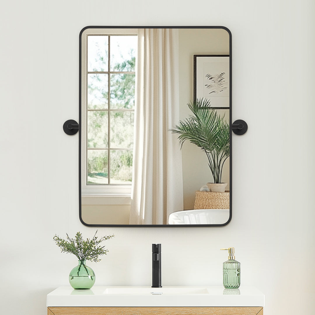 Dieux 24x32'' Rectangular Modern Bathroom Pivot Wall Mirror