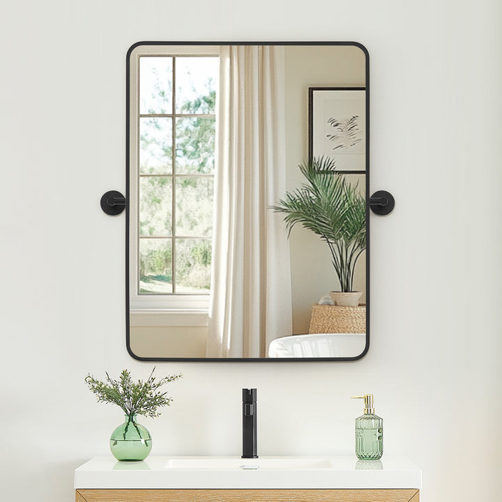 Dieux 24x32'' Rectangular Modern Bathroom Pivot Wall Mirror