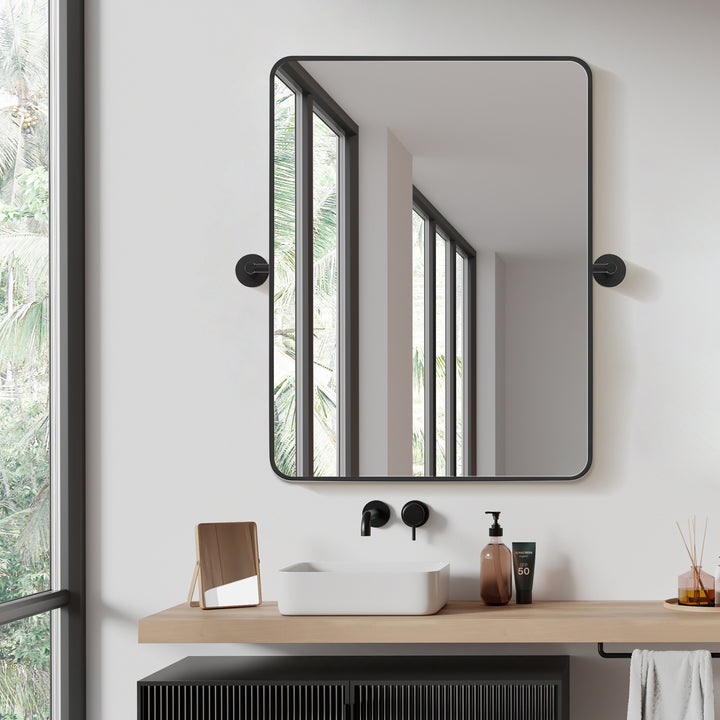 Dieux 24x32'' Rectangular Modern Bathroom Pivot Wall Mirror