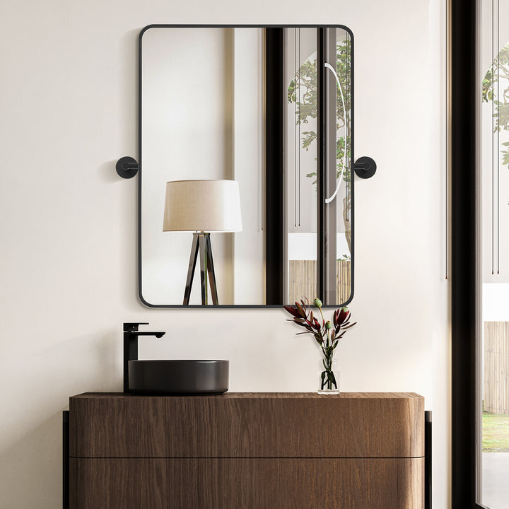 Dieux 24x32'' Rectangular Modern Bathroom Pivot Wall Mirror