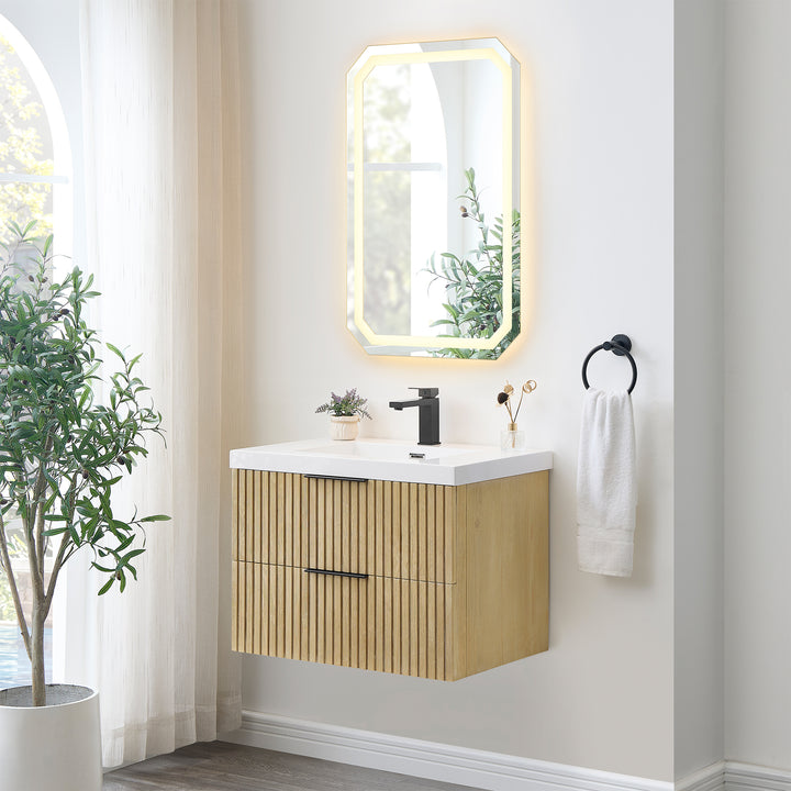 Luma Octogan Frameless Modern LED Bathroom Vanity Mirror