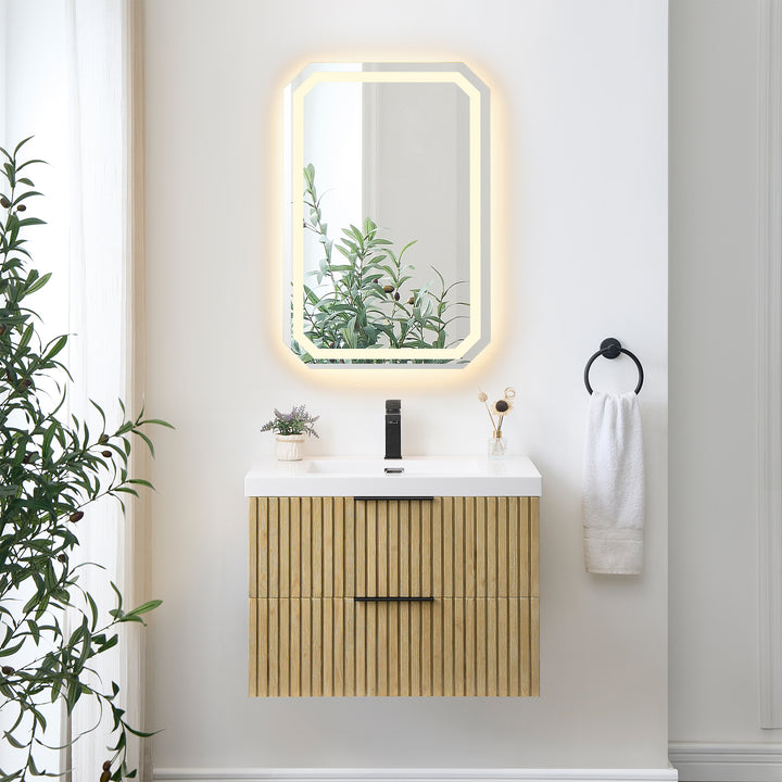 Luma Octogan Frameless Modern LED Bathroom Vanity Mirror