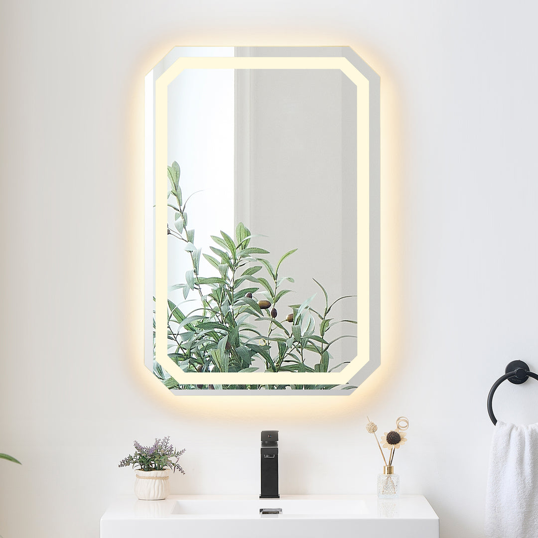 Luma Octogan Frameless Modern LED Bathroom Vanity Mirror