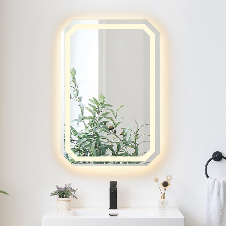 Luma Octogan Frameless Modern LED Bathroom Vanity Mirror