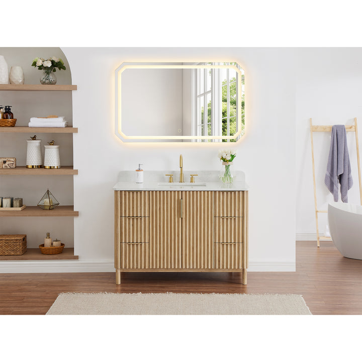 Luma Octogan Frameless Modern LED Bathroom Vanity Mirror