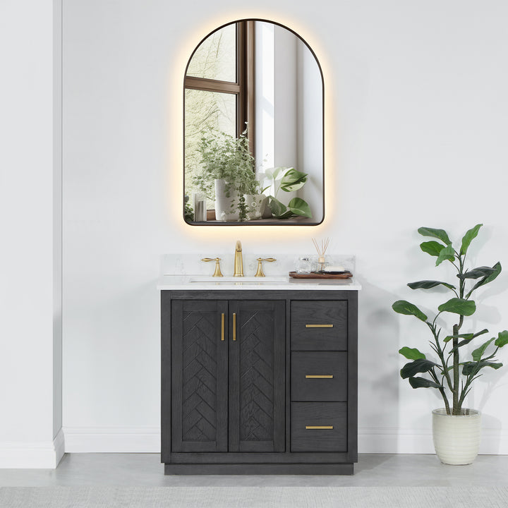 Starlit 24x36" Classic Domed Bathroom/Vanity Aluminum LED Wall Mirror