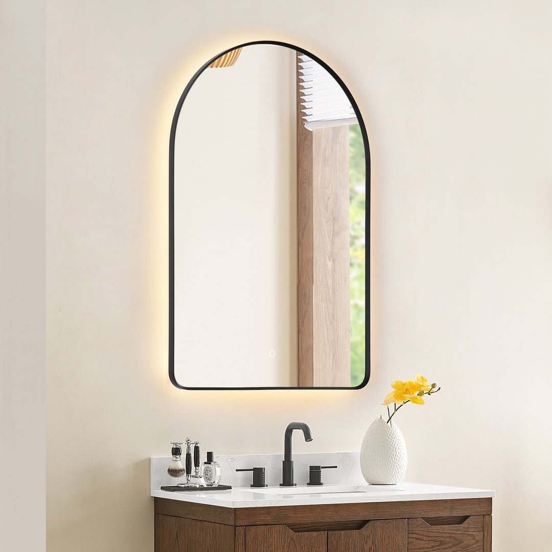 Starlit 24x36" Classic Domed Bathroom/Vanity Aluminum LED Wall Mirror