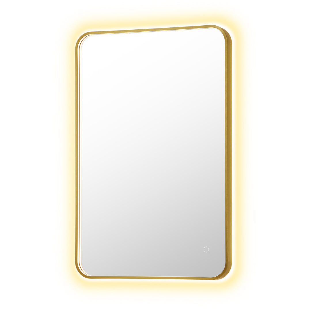 Dazzle Rectangular Anti-Fog Dimmable Modern Bathroom/Vanity LED Lighted Wall Mirror in Aluminum Framed