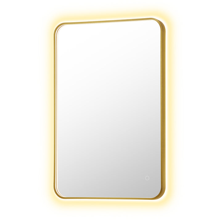 Dazzle Rectangular Anti-Fog Dimmable Modern Bathroom/Vanity LED Lighted Wall Mirror in Aluminum Framed