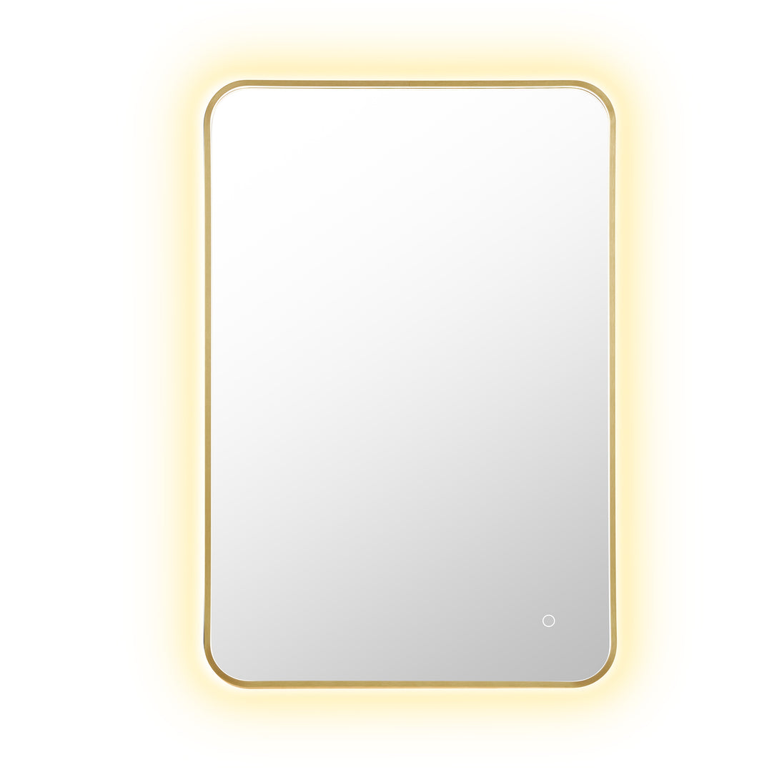 Dazzle Rectangular Anti-Fog Dimmable Modern Bathroom/Vanity LED Lighted Wall Mirror in Aluminum Framed