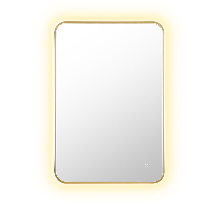 Dazzle Rectangular Anti-Fog Dimmable Modern Bathroom/Vanity LED Lighted Wall Mirror in Aluminum Framed