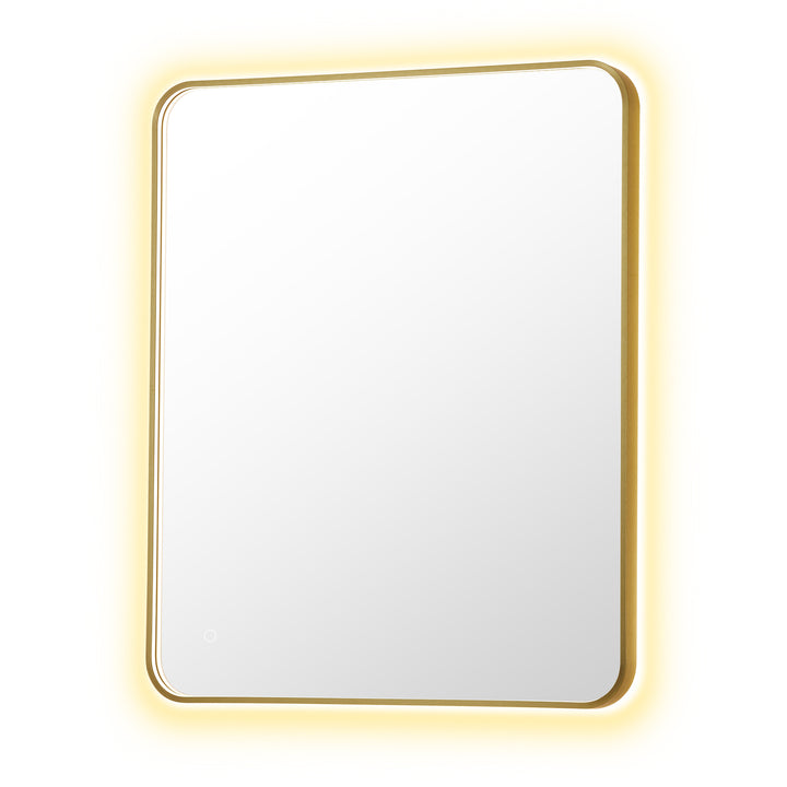 Dazzle Rectangular Anti-Fog Dimmable Modern Bathroom/Vanity LED Lighted Wall Mirror in Aluminum Framed