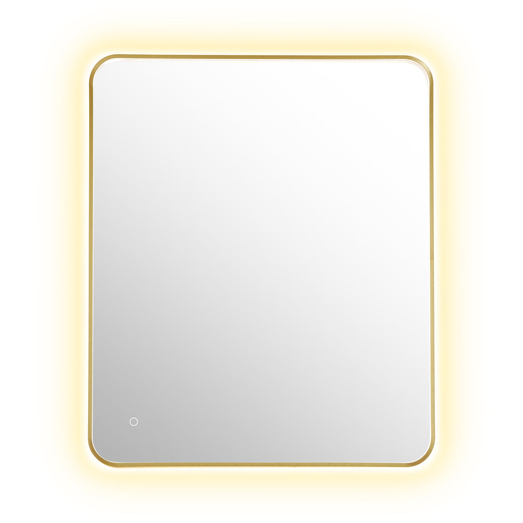 Dazzle Rectangular Anti-Fog Dimmable Modern Bathroom/Vanity LED Lighted Wall Mirror in Aluminum Framed
