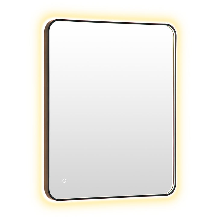 Dazzle Rectangular Anti-Fog Dimmable Modern Bathroom/Vanity LED Lighted Wall Mirror in Aluminum Framed