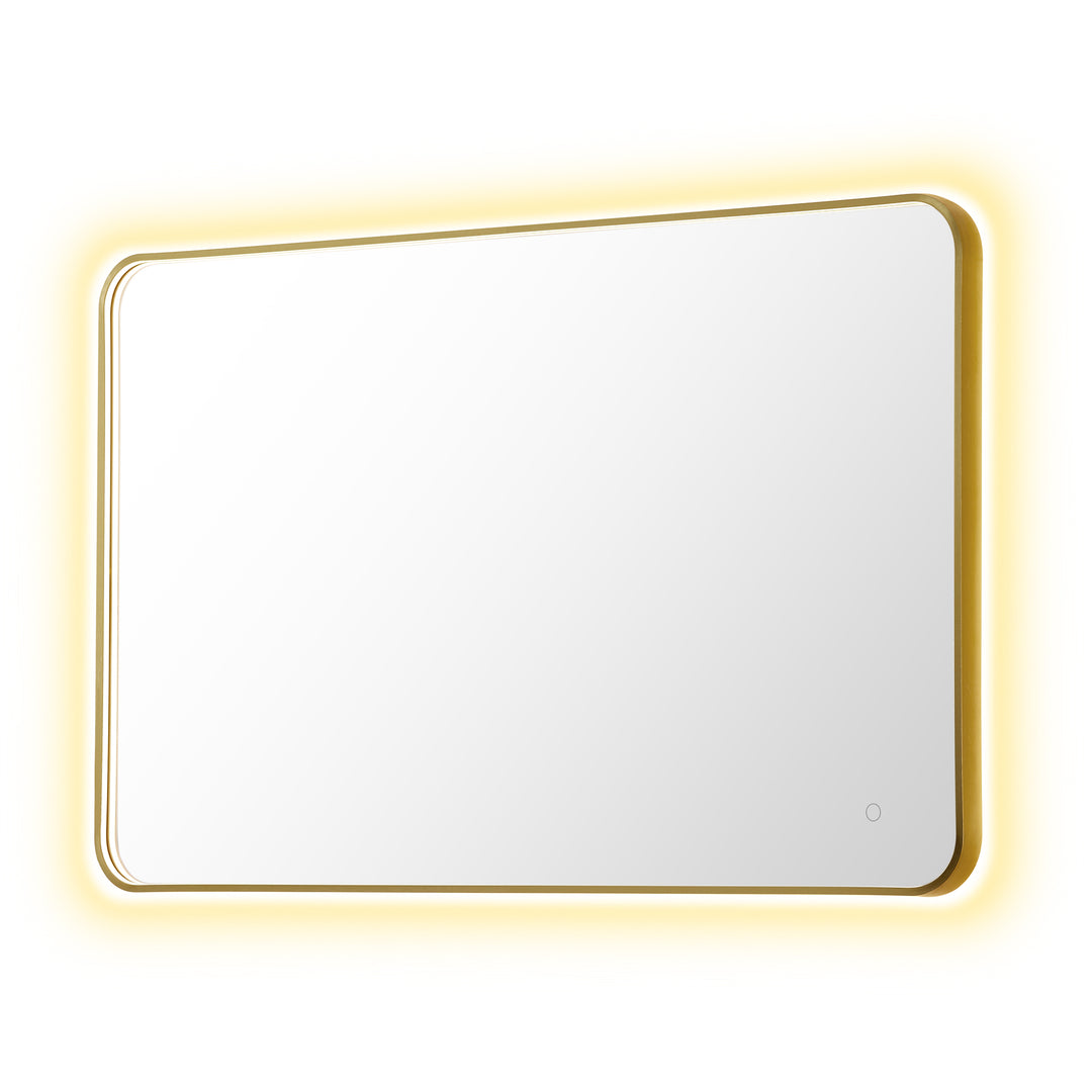 Dazzle Rectangular Anti-Fog Dimmable Modern Bathroom/Vanity LED Lighted Wall Mirror in Aluminum Framed