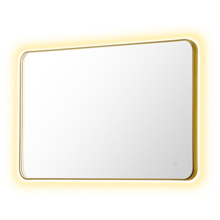 Dazzle Rectangular Anti-Fog Dimmable Modern Bathroom/Vanity LED Lighted Wall Mirror in Aluminum Framed
