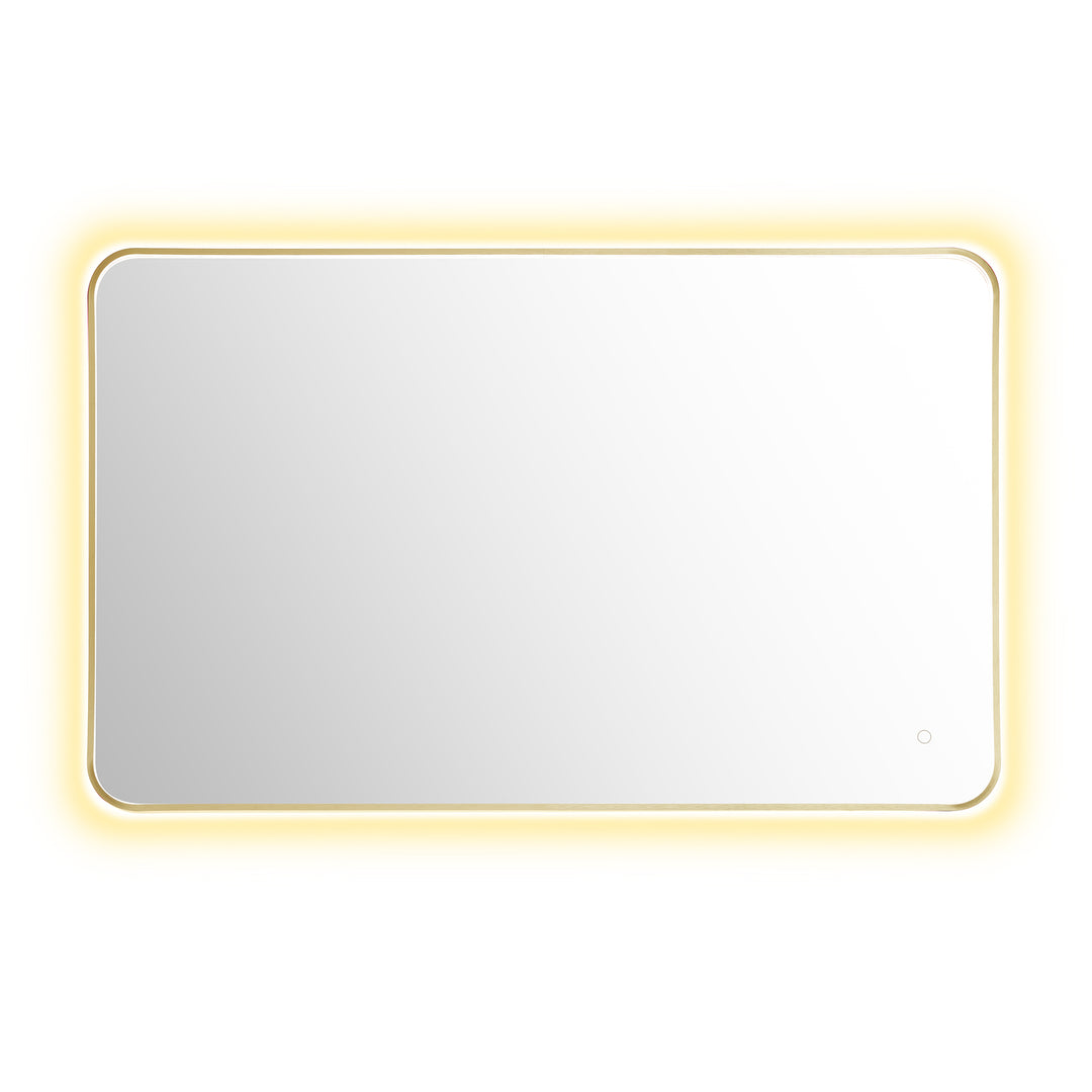 Dazzle Rectangular Anti-Fog Dimmable Modern Bathroom/Vanity LED Lighted Wall Mirror in Aluminum Framed