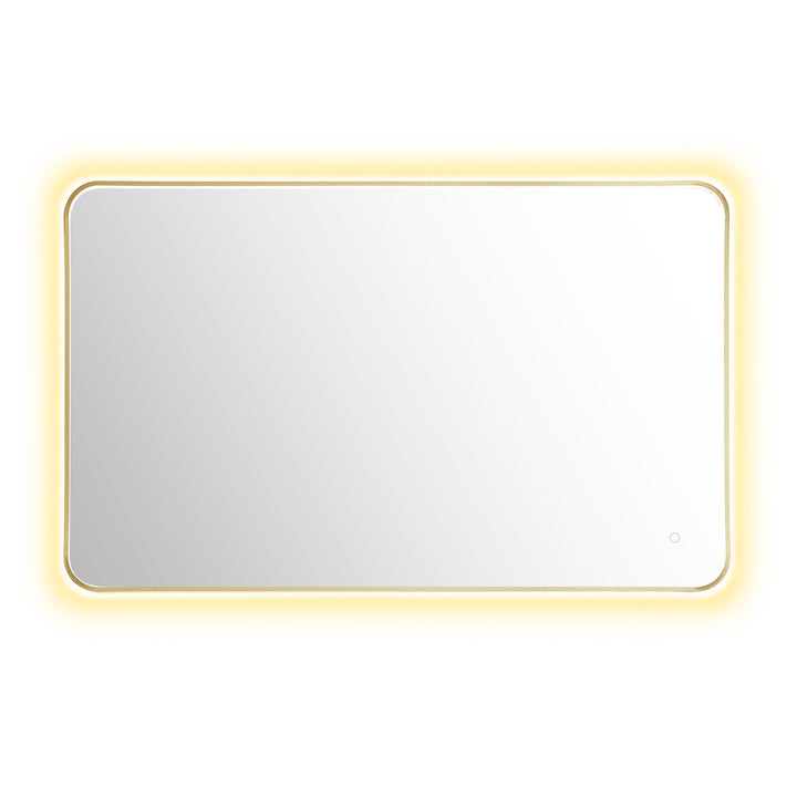 Dazzle Rectangular Anti-Fog Dimmable Modern Bathroom/Vanity LED Lighted Wall Mirror in Aluminum Framed