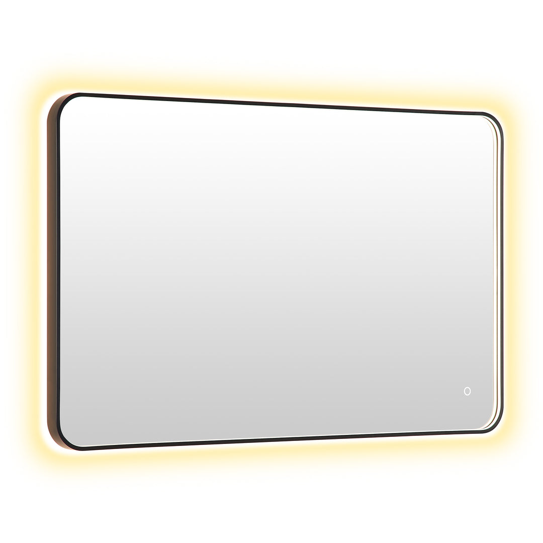 Dazzle Rectangular Anti-Fog Dimmable Modern Bathroom/Vanity LED Lighted Wall Mirror in Aluminum Framed