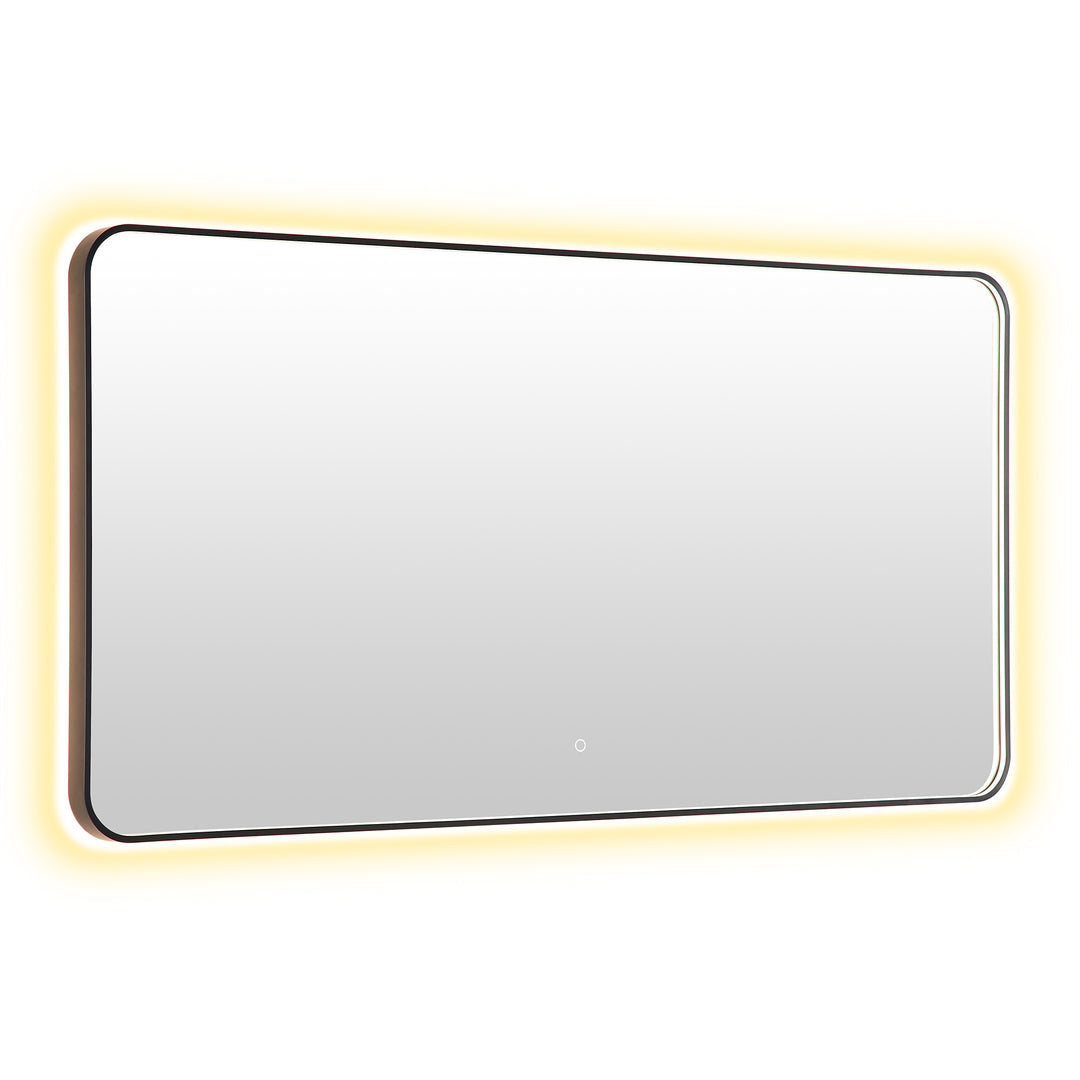 Dazzle Rectangular Anti-Fog Dimmable Modern Bathroom/Vanity LED Lighted Wall Mirror in Aluminum Framed