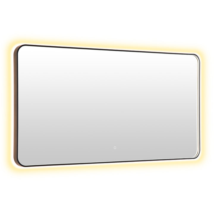 Dazzle Rectangular Anti-Fog Dimmable Modern Bathroom/Vanity LED Lighted Wall Mirror in Aluminum Framed