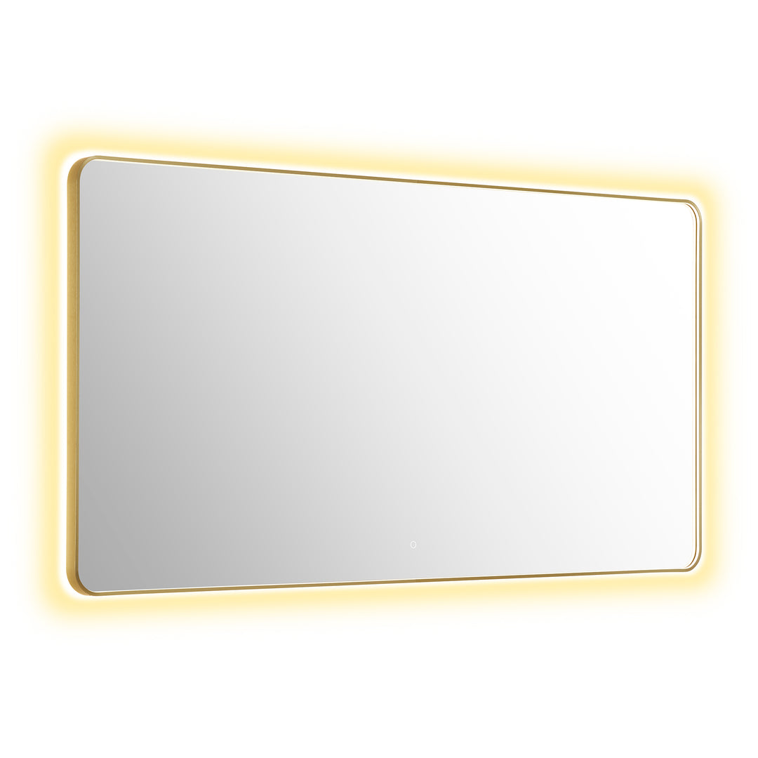 Dazzle Rectangular Anti-Fog Dimmable Modern Bathroom/Vanity LED Lighted Wall Mirror in Aluminum Framed