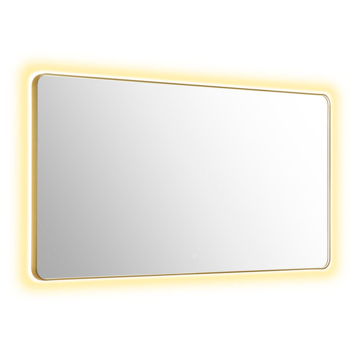 Dazzle Rectangular Anti-Fog Dimmable Modern Bathroom/Vanity LED Lighted Wall Mirror in Aluminum Framed