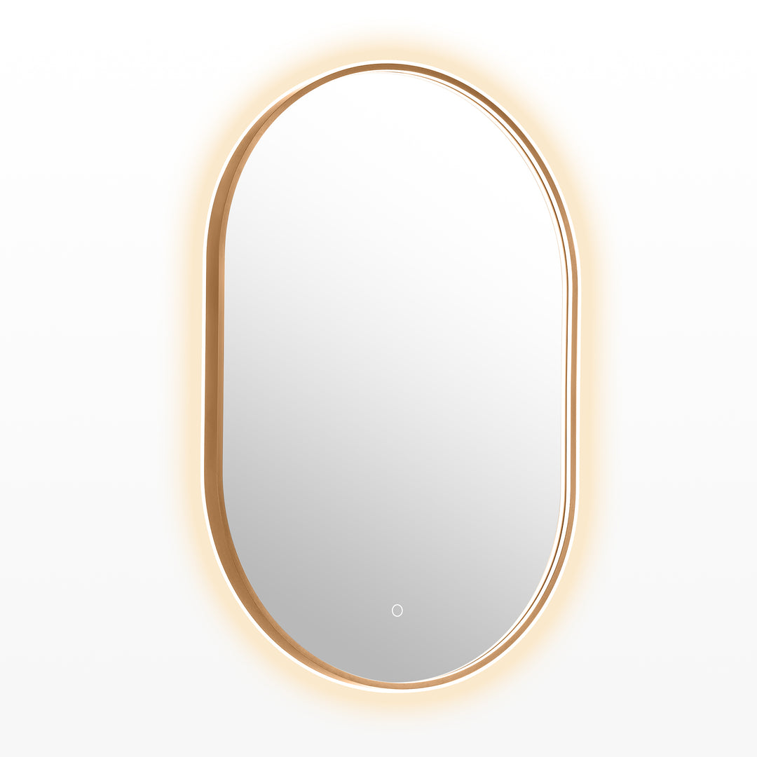 Mizani Oval 24x36" Framed in Modern Bathroom/Vanity LED Lighted Wall Mirror