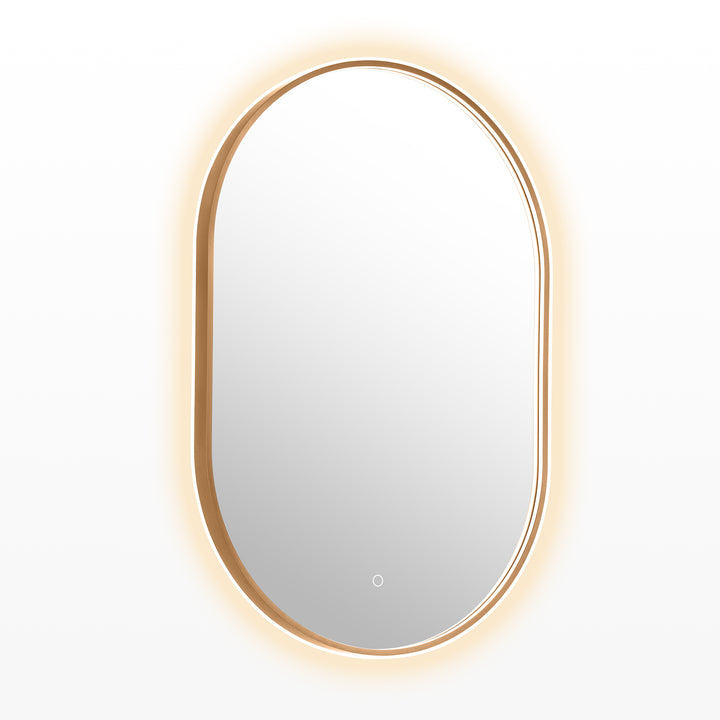 Mizani Oval 24x36" Framed in Modern Bathroom/Vanity LED Lighted Wall Mirror