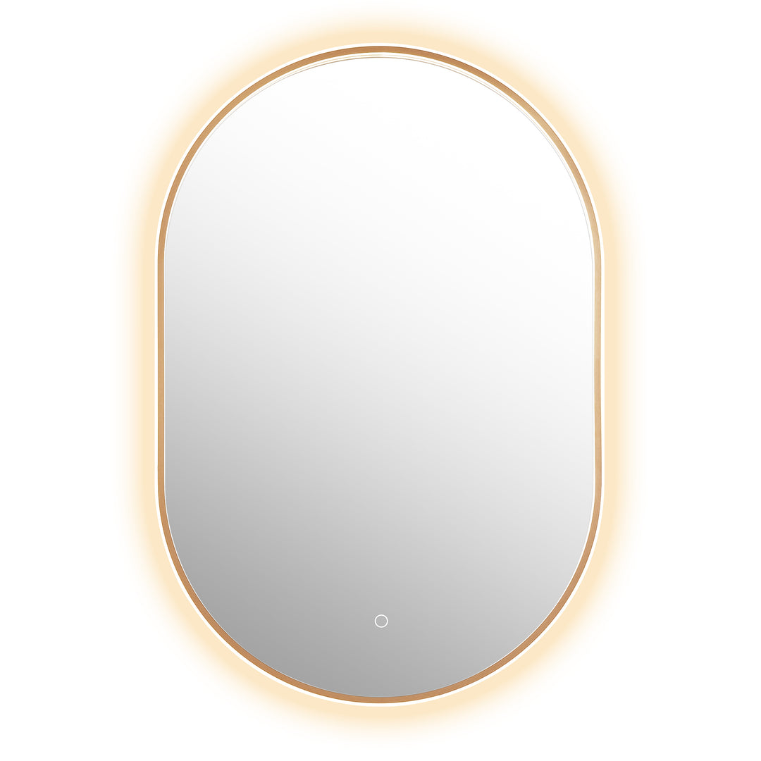 Mizani Oval 24x36" Framed in Modern Bathroom/Vanity LED Lighted Wall Mirror